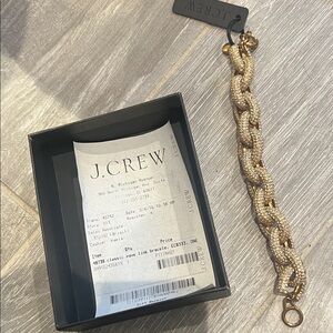 J. Crew Gold and Cream Chain Bracelet NWT